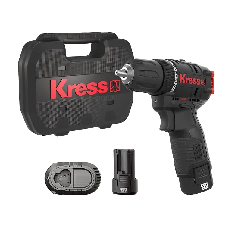 Дрель-шуруповерт KRESS KUA24 12V 40Нм бесщеточная аккумуляторная — детальное фото