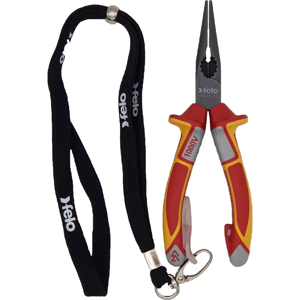 Диэлектрические длинногубцы с резцом 170 мм Felo 58201740 — детальное фото