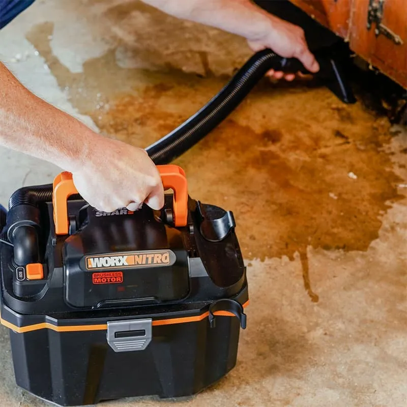 Пылесос хозяйственный для сухой и влажной уборки WORX NITRO WX031.9 20V аккумуляторный — детальное фото