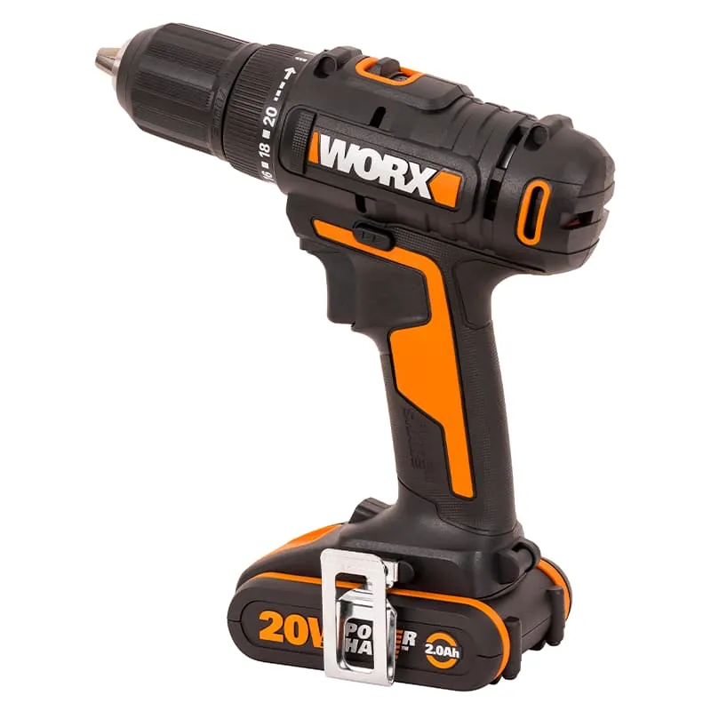 Дрель-шуруповерт WORX WX108 20V 45Нм аккумуляторная — детальное фото