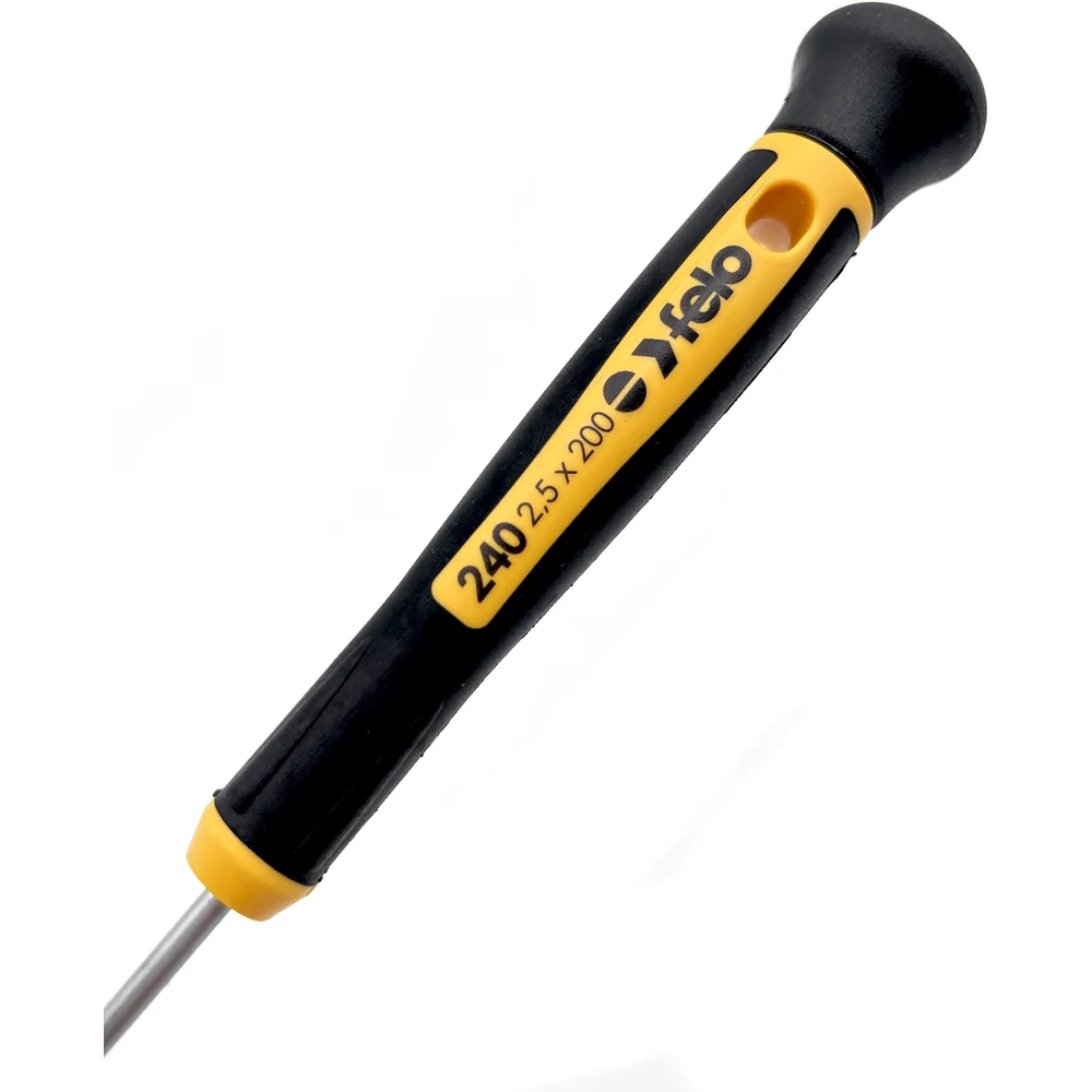 Шлицевая плоская отвертка для точных работ Felo 2,5х0,4х200 мм 24025750 — детальное фото