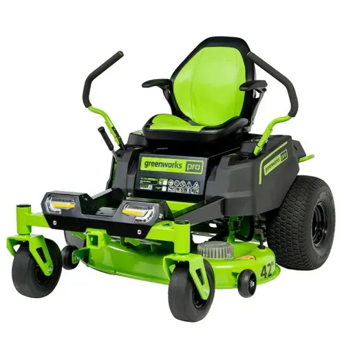 Газонокосилка с сиденьем Greenworks Zero Turn CrossoverT GC82ZT107 82V 7404107 (107 см) бесщеточная аккумуляторная — детальное фото