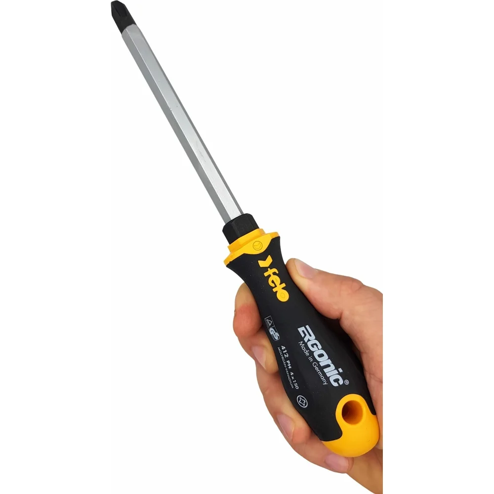 Крестовая отвертка Felo Ergonic с шестигранным лезвием PH4x150 41240540 — детальное фото
