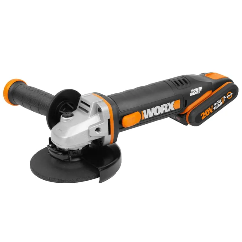Угловая шлифмашина (болгарка) WORX WX803.9 20V 125мм аккумуляторная, без АКБ и ЗУ