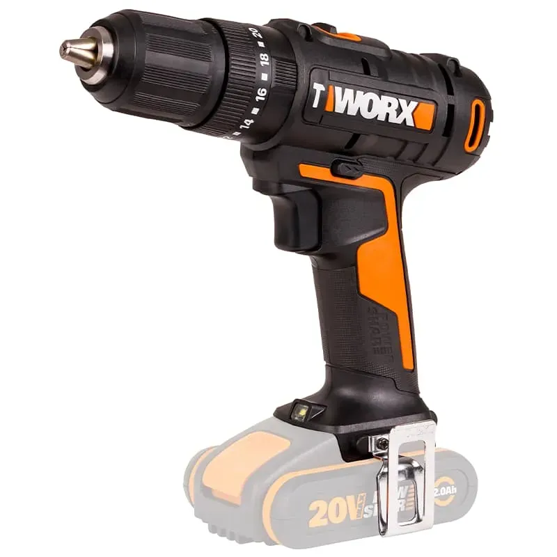 Дрель-шуруповерт ударная WORX WX370 20V 50Нм аккумуляторная — детальное фото