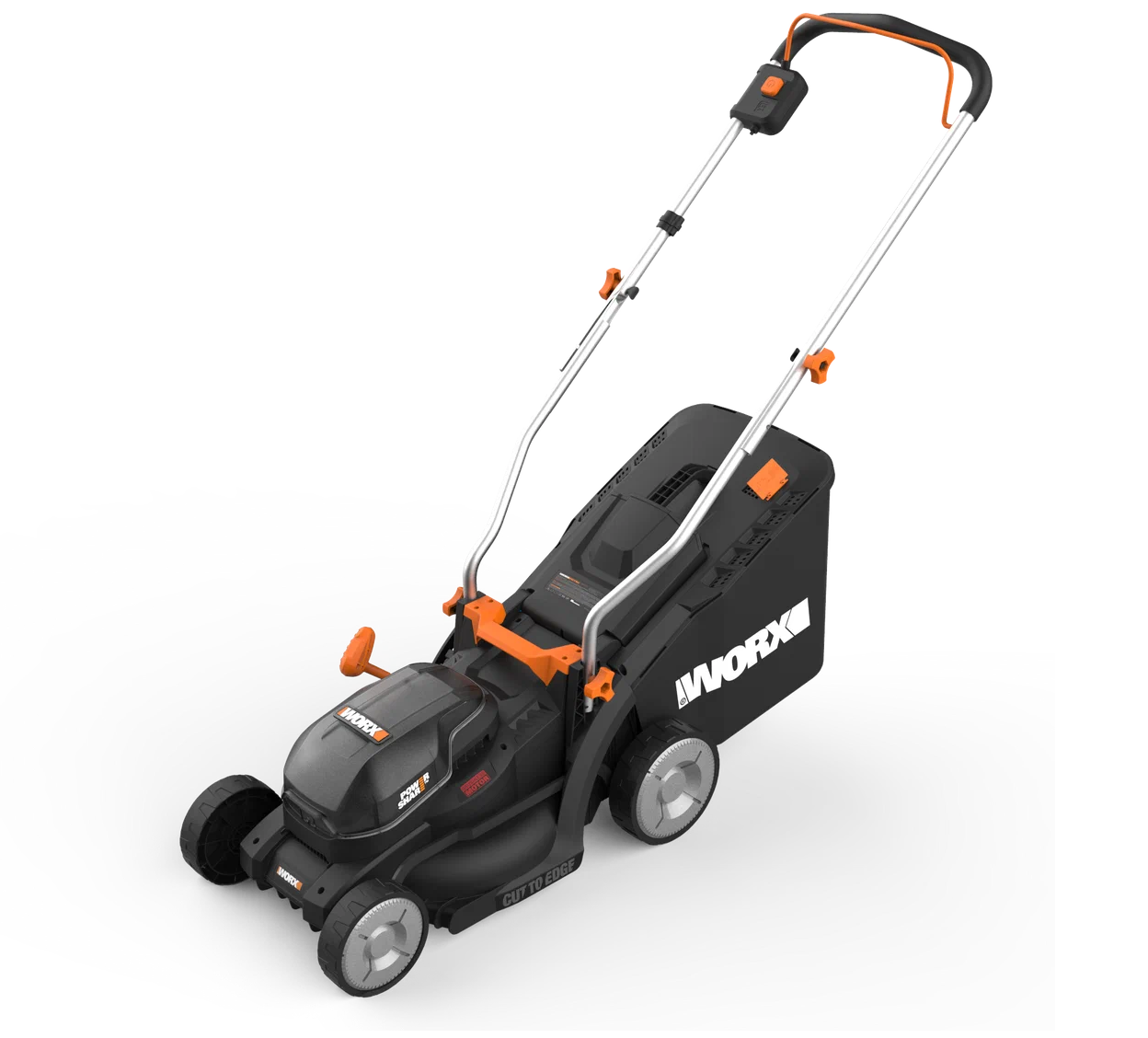 Газонокосилка аккумуляторная бесщеточная WORX WG733E, 20V, 33 см, 4Ач х 1, ЗУ 2А, коробка — детальное фото