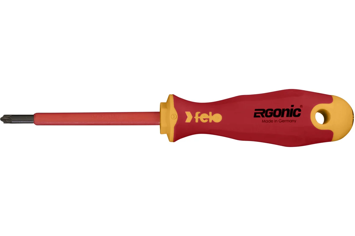 Диэлектрическая крестовая отвертка Felo Ergonic +/- Z 1X 80 41710290 — детальное фото