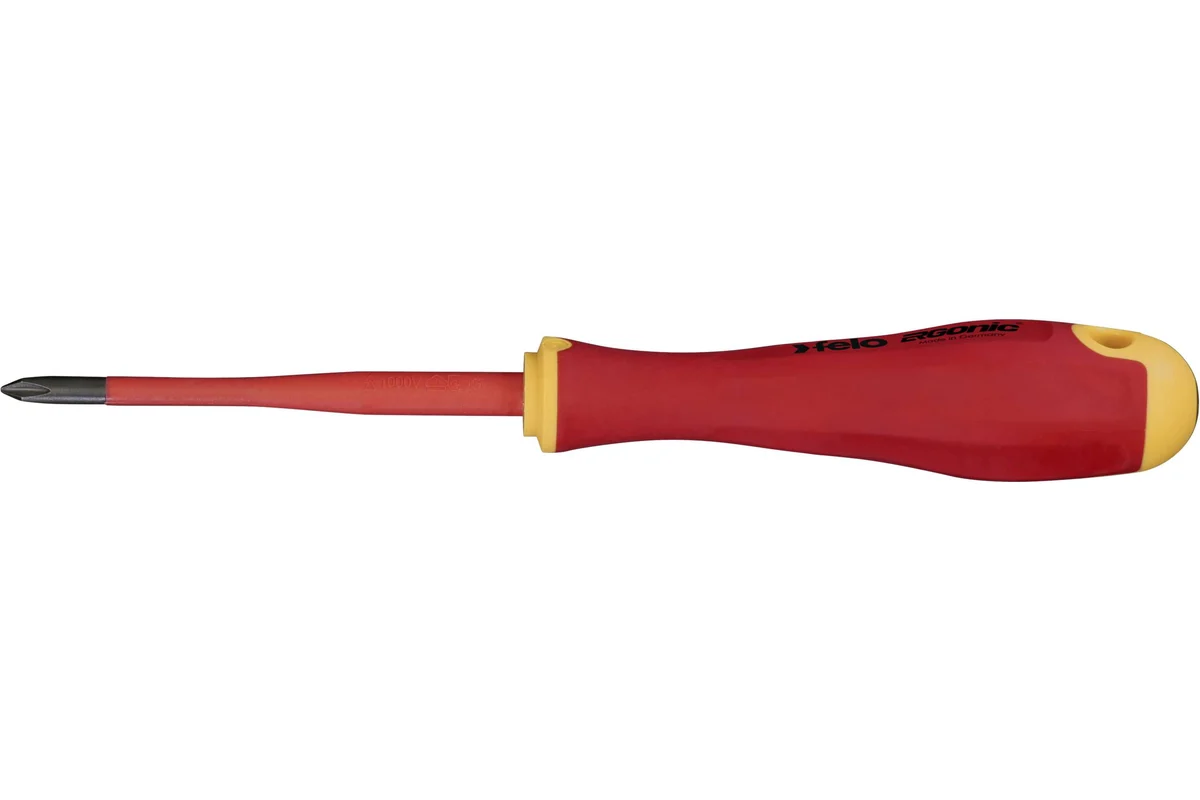Диэлектрическая отвертка Felo PH 1х80, E-Slim Ergonic 41419290 — детальное фото