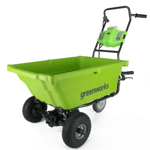 Тележка садовая самоходная Greenworks G40GC 40V 7400007 (106 л) аккумуляторная — детальное фото